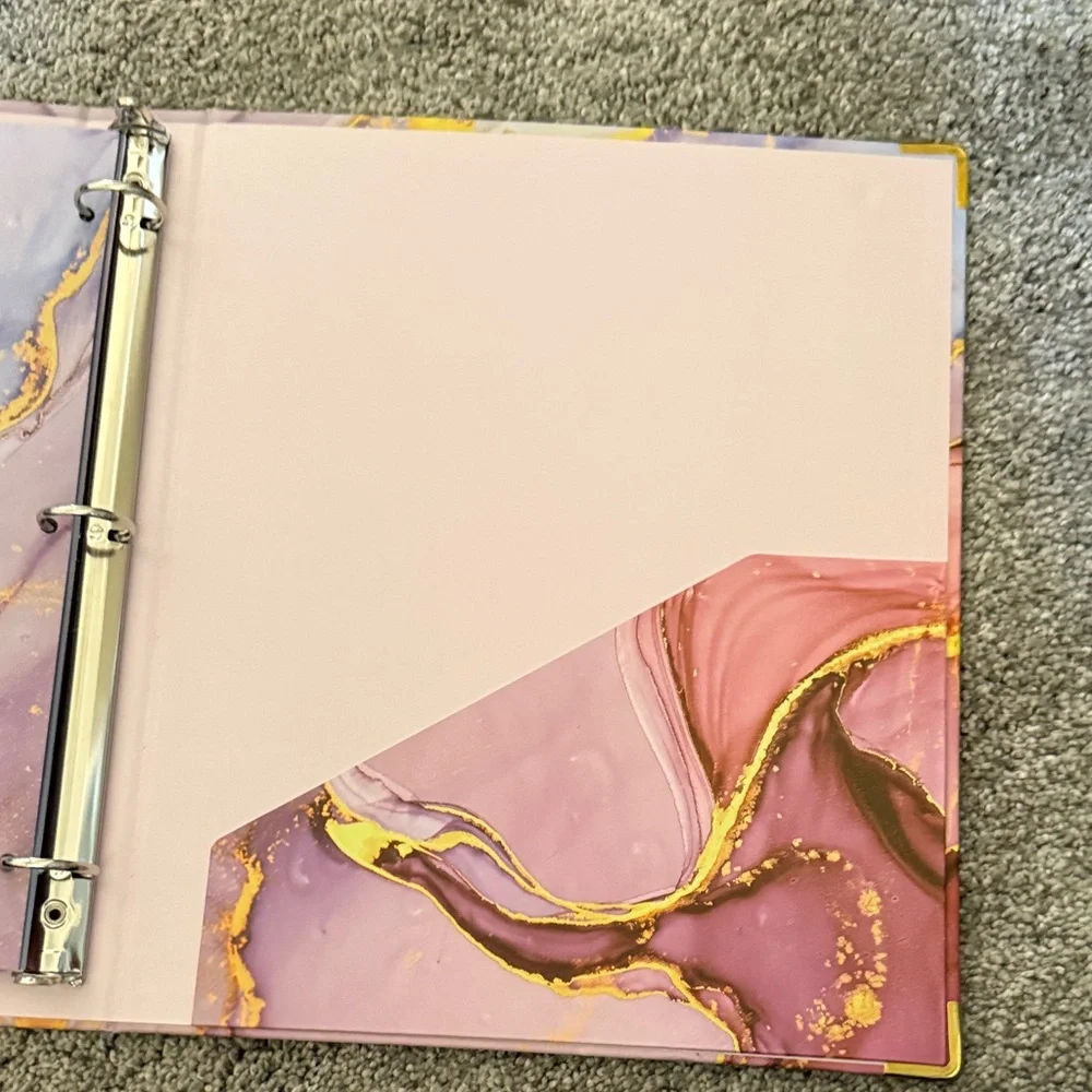 Abstract Marble Clipboard with Gold Accents